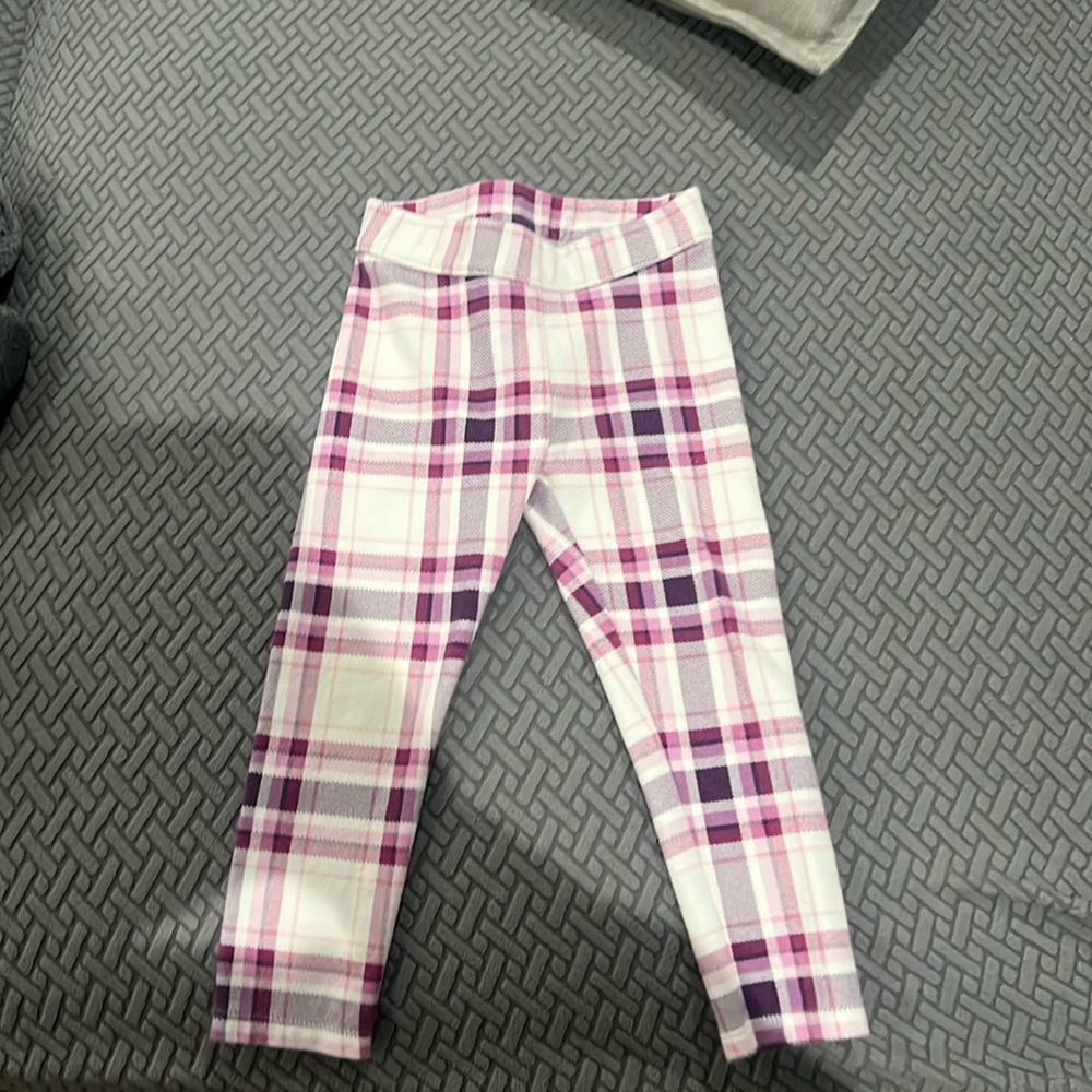 Gently worn Janie & Jack Girls 2T plaid legging